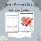 Mother's Day Cards Foldable  Coloring Printable