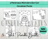 Mother's Day Cat Coloring Pages