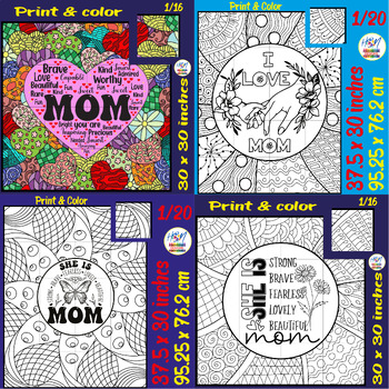 Preview of Mothers Day Craft Collaborative Poster Bulletin Board Bundle Classroom Activity