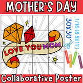 Mother's Day Collaborative Poster Coloring Craft |Bulletin