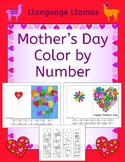 Mother's Day Color by number cards and bookmarks