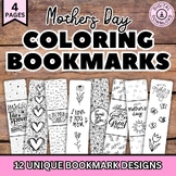 Mother’s Day Coloring Bookmark, Bookmarks to Color for Mom