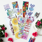 Mother's Day Coloring Bookmarks – 12 Printable Bookmarks t