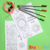 Mother's Day Coloring Bookmarks - Printable Double Sided F