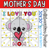 Mother's Day Coloring Bulletin Board Collaborative Poster