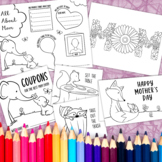 Mother's Day Coloring Bundle - Cards, Coupons, Coloring Pa