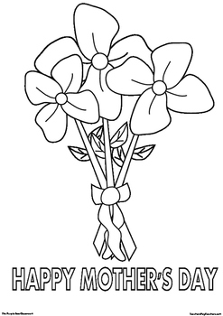 Mother's Day Coloring Page 1 by The Purple Bee Classroom | TPT