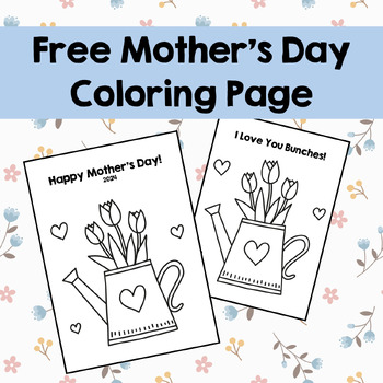 Mother's Day Coloring Page by Amanda Balich | TPT