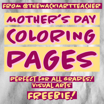 Preview of Mother's Day Coloring Pages FREEBIE!!!