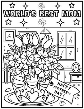 Mother's Day Coloring Pages For Kids by Qetsy | TPT