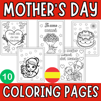 Preview of Spanish Mother's Day Coloring Pages - May Coloring Sheets | Día de la Madre