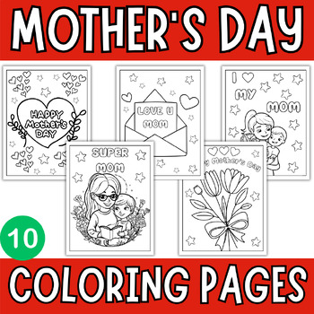 Preview of Mother's Day Coloring Pages - May Coloring Sheets | Mother's Day