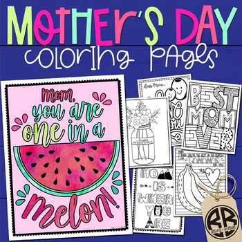Preview of Mother's Day Coloring Pages & Writing Papers