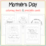 Mother's Day Coloring Sheets and Cards