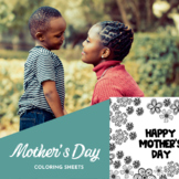 Mother's Day Coloring Sheets and Cards for Mom