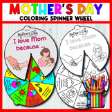 Mother's Day Coloring Spinner Wheel,Mother's Day 2024 Acti