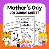 Mother's Day Colouring Sheets | Cute Animals, Fruit & Veggie Puns