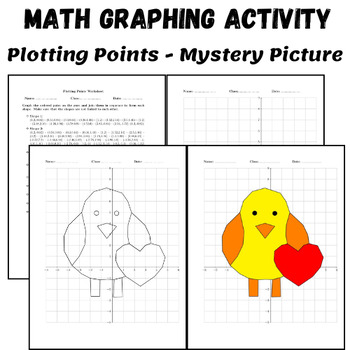 Preview of Mother's Day Coordinate Graphing Ordered Pairs Mystery Picture End of Year Math