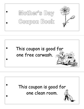 Preview of Mother's Day Coupon Book