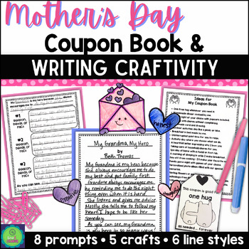 Preview of Mother's Day Craft 3rd 4th 5th Grade Mother's Day Coupon Book Writing Craftivity