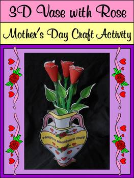 Download Mother's Day Craft Activities: 3D Vase & Rose Craft Activity Packet