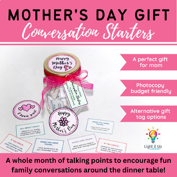 Preview of Mother's Day Craft Activity (Conversation Starters Gift Jar)