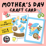 Mother's Day Craft Card | Cute Clipart | Cut and Paste