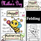 Mother's Day Craft Card- Folding Surprise coloring pages- 