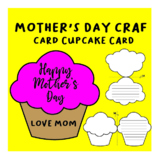 Mother's Day Craft Cupcake Card and Writing Crafts