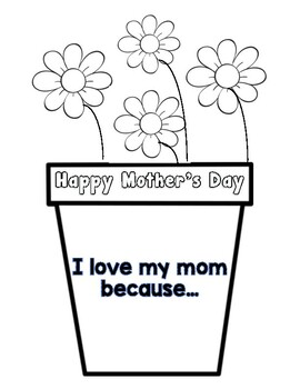 Preview of Mother's Day Craft English & Spanish