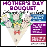 Mother's Day Craft - Flower Bouquet Card Writing Activity 