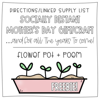 Preview of Mother's Day Craft/Gift Directions & Supply List l Flower Theme