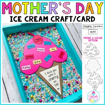 Preview of Mother's Day Craft | Ice Cream Cone | Mother's Day Card