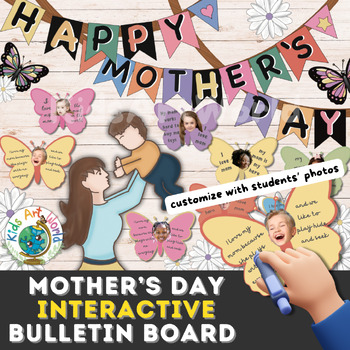 Preview of Mother’s Day Craft & Interactive Bulletin Board | Card kits | Writing Activities