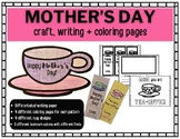 Mother's Day Craft - Mom you are tea-riffic! Writing, book