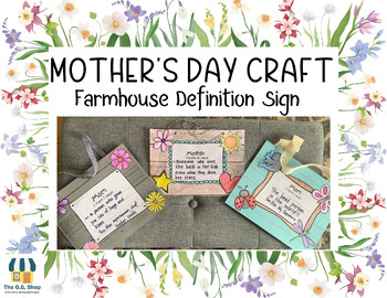 Preview of Mother's Day Craft | Mother's Day Gift | Gift for Mom | Mom Definition Sign