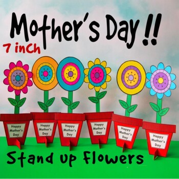 Preview of Mother's Day Flower Craft/Mother's Day Writing/Stand Up Flowers