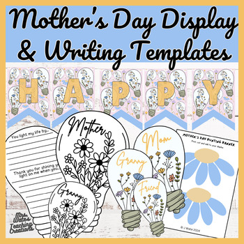 Preview of Mother's Day Craft & Mom's/Mum's Day Writing Activities Bulletin Board Display