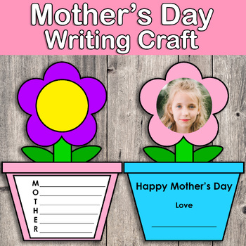 Preview of Mother's Day Craft | Mothers Day Acrostic Poem | Writing Activity