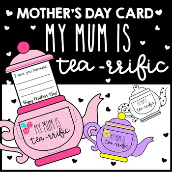 teapot template for mothers day card