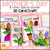 Mother's Day Flower Pot Craft - Spring Card for Mom, Grand