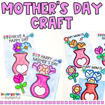 Mother's Day Craft Vase of Flowers Activity by Kindergarten Matters