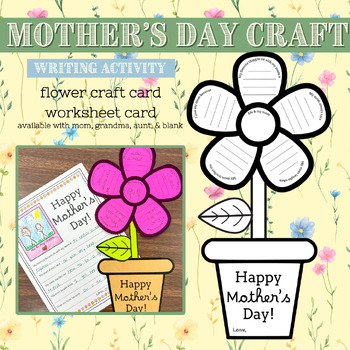Preview of Mother's Day Craft | Writing Activity | Mother's Day Card