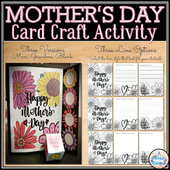 Preview of Mother's Day Card Craft Writing Activity and Gift Box {Mom, Grandma, Blank}