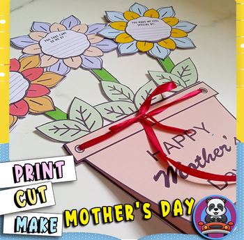 Preview of Mothers day card-Mothers day 2nd grade craft-Mother's Day Keepsake Flower Craft