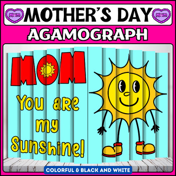 Preview of Mother's Day Craft | You Are My Sunshine | Mother's Day Agamograph Craftivity
