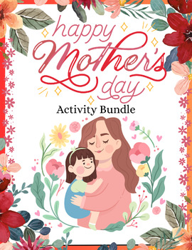 Preview of Mother's Day Craft and end of the year Bundle, Mother's Day PDF card Bundle