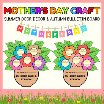 Preview of Mother's Day Craft l Pot of Flower Card Writing Activity l Grown With Love!