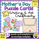 Mother's Day Craft: Printable Puzzle Cards with Envelope |