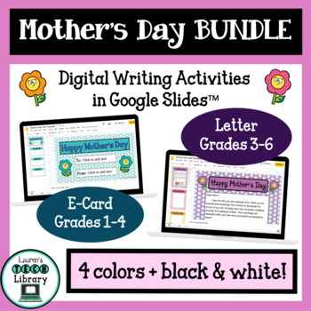 Preview of Mother's Day Digital Writing Activity BUNDLE Cards & Letters in Google Slides™